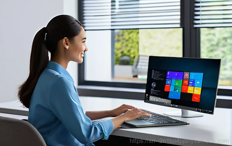 본동 출장방문윈도우 windows 설치 - A professional male computer technician in a clean, branded polo shirt, smiling confidently while in...