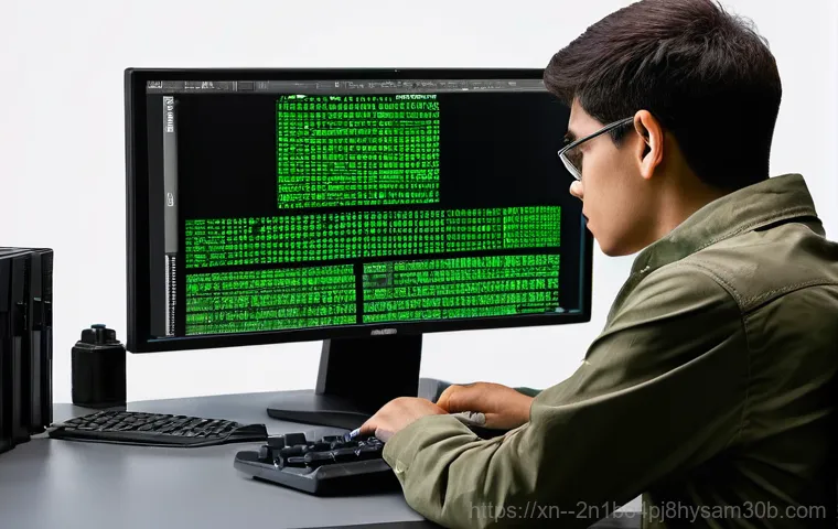 창신동 BOOTMGR is Compressed - **Prompt:** A focused individual, wearing neat but casual attire, sitting at a well-organized comput...