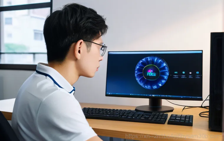 대조동 부팅불가 - **Image Prompt 1: Urgent PC Repair in Daejo-dong Home**