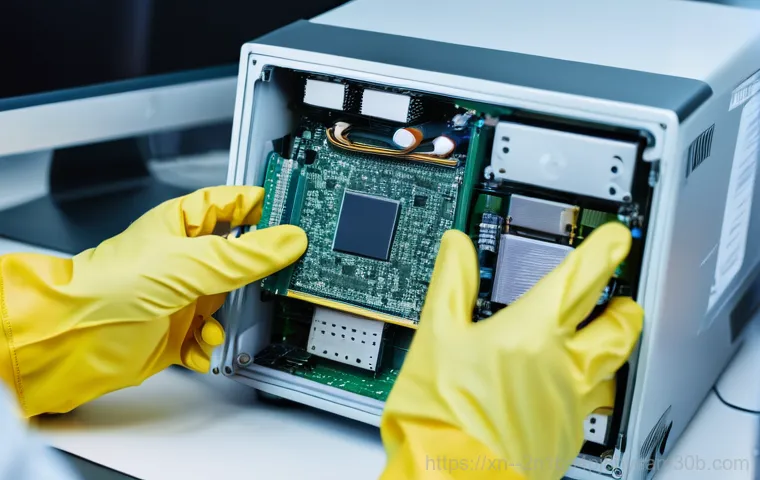 묵동 파일서버출장방문수리점 - **Image Prompt 1: On-site Server Repair and Relief**
    A highly skilled male computer technician i...