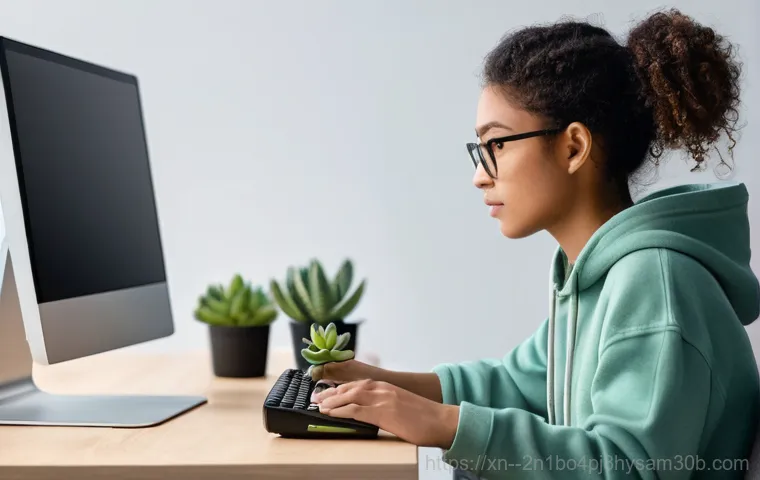 염리동 STATUS_INVALID_PARAMETER - **Prompt:** A young man, approximately 18 years old, sits at a modern desk in a well-lit home office...