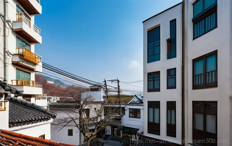 한남동 STATUS_INVALID_THREAD - **Prompt:** "A picturesque view of 'Commes des Garçons Street' and its expanding alleyways in Hannam...