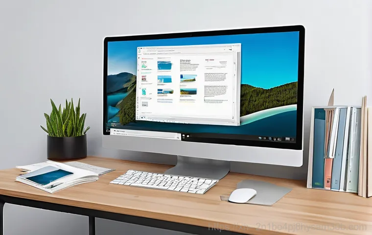 숭인동 윈도우10 windows10 재설치 포맷  초기화 - **Prompt 1 (Ease of Windows Reset):** A clean, brightly lit modern home office. A young adult, casua...