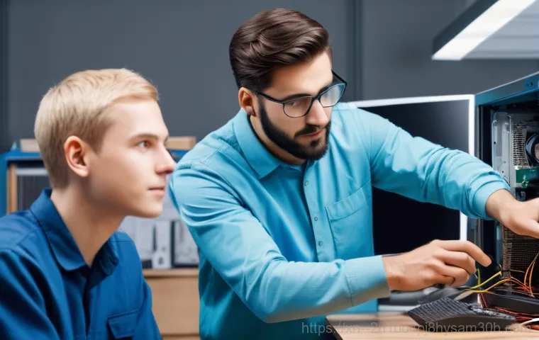 행촌동 STATUS_KERNEL_INIT_FAILURE - A close-up shot focuses on the open case of a desktop computer, revealing its intricate internal com...