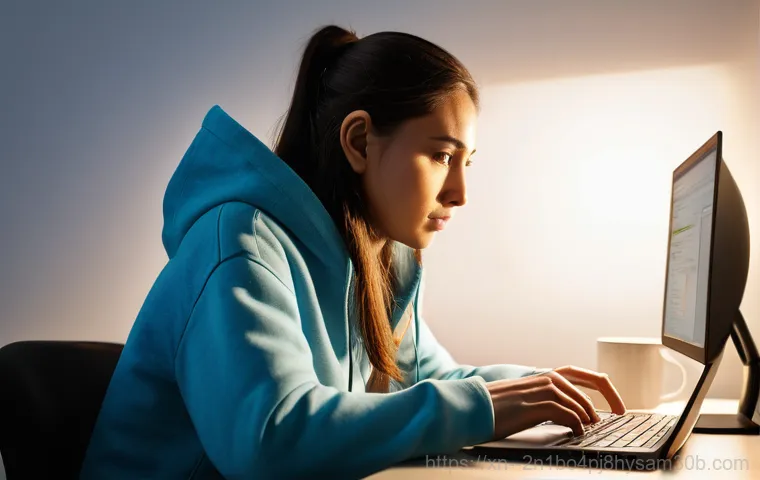 주암동 STATUS_KERNEL_MODULE_NOT_FOUND - A male system administrator, in his late 20s, wearing a casual t-shirt and jeans, sits in a dimly li...