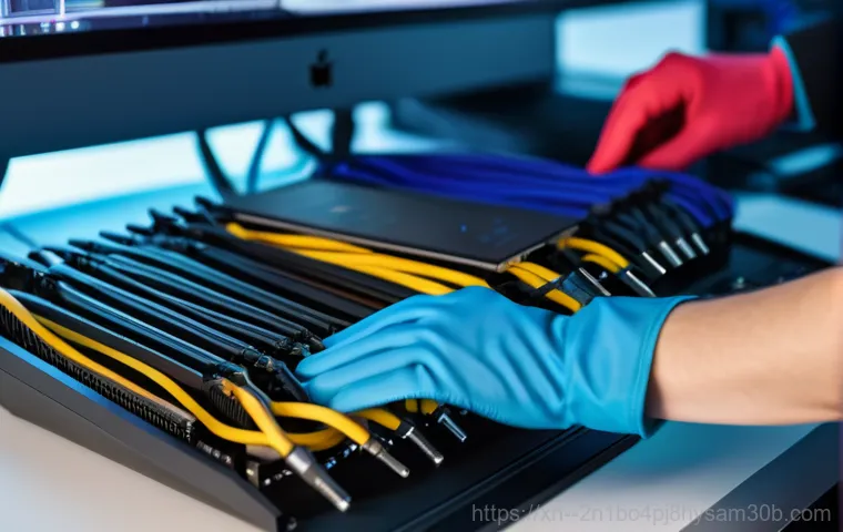 자곡동 조립컴퓨터 pc 출장판매설치 - A professional computer technician, wearing a neat uniform, is expertly assembling a modern desktop ...
