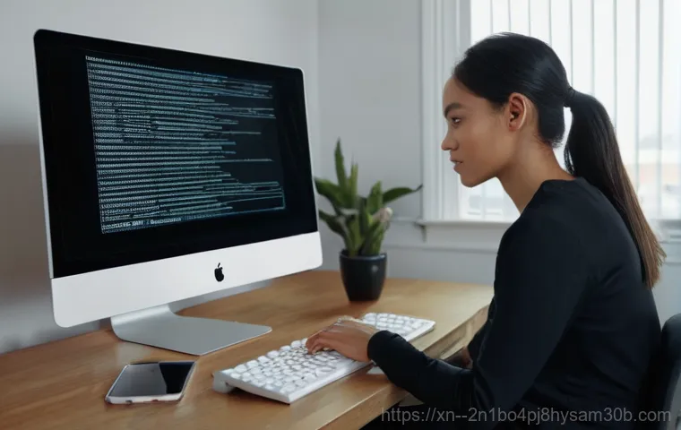 필운동 NTLDR is compressed - A focused individual, appearing in their late 20s or early 30s, is seated at a desk, intently examin...