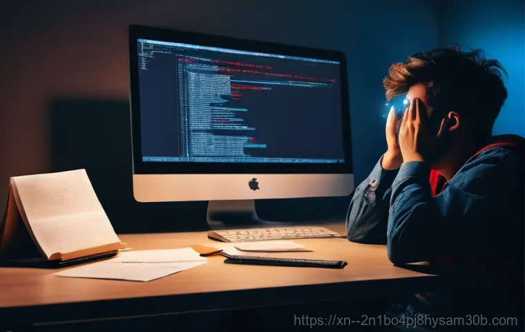 수표동 pc복구중 - Image Prompt 1: The Panic of Data Loss**