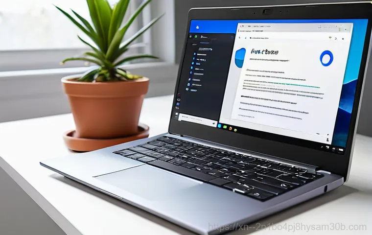 계동 BAD_SYSTEM_CONFIG_INFO - **Prompt:** A focused and determined individual is actively troubleshooting a laptop displaying a re...