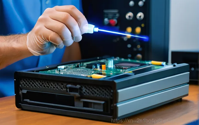 길동 STATUS_KERNEL_DISK_ERROR - **Prompt 2: Inside the Troubled Drive**
    A detailed, macro-level shot inside a desktop computer t...