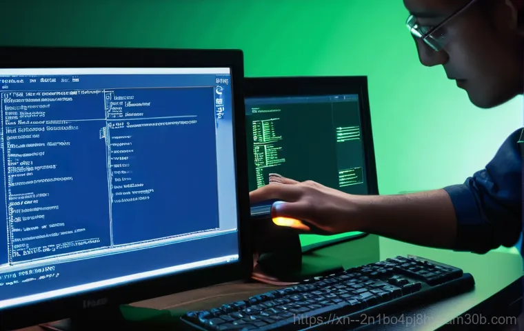 행운동 STATUS_KERNEL_HEAP_CORRUPTION - **Image Prompt 1: The Initial Shock of KERNEL_MODE_HEAP_CORRUPTION**
    Prompt: A person, around 30...