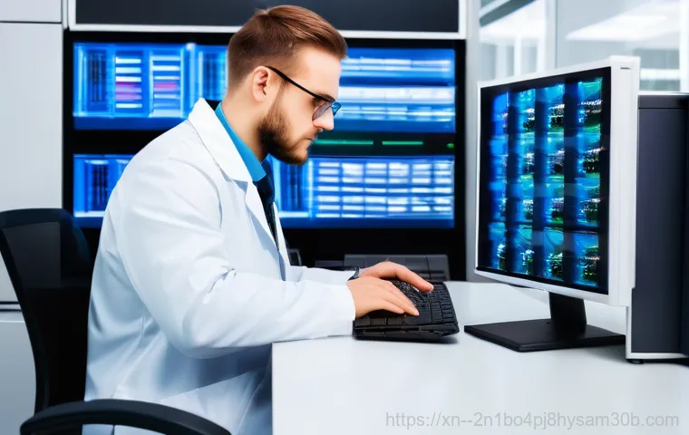 연남동 노트북 laptop 출장방문수리점 - A highly skilled laptop repair technician, wearing a clean, professional uniform or smart casual clo...
