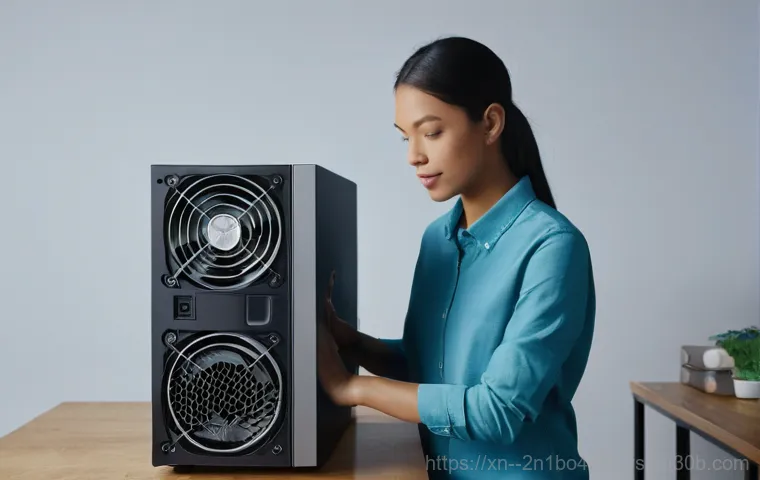 옥길동 파워조립 및 교체수리 - A professional, calm, and skilled computer technician (male or female, diverse, wearing a clean work...