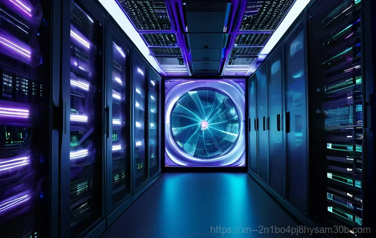독산동 STATUS_CONTROL_C_EXIT - **Prompt:** A vivid, split-screen image contrasting two states of a modern, high-tech server room. O...
