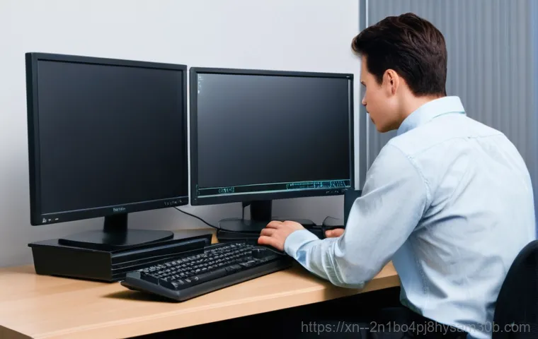 중화동 STATUS_SYSTEM_FILE_MISSING - **Prompt 1 (Frustrated User):** A young adult, looking visibly stressed and frustrated, sits at a mo...