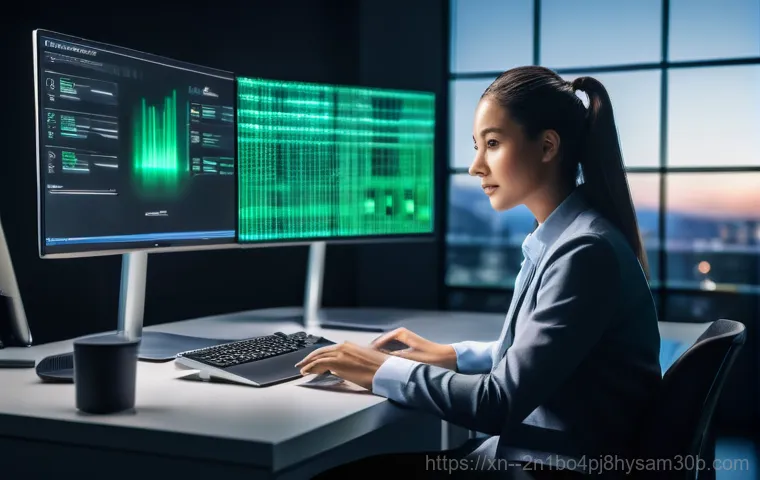 방화동 STATUS_KERNEL_STACK_CORRUPTION - **Image Prompt 2:** A close-up, high-tech, and dynamic shot of the internal components of a computer...
