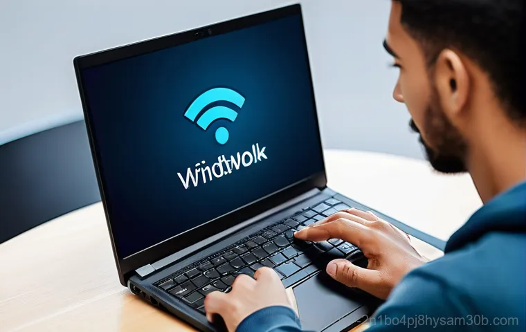 가평읍 STATUS_DEVICE_NOT_READY - A person, late 20s to early 30s, is intently focused on a laptop screen that clearly displays a Wind...