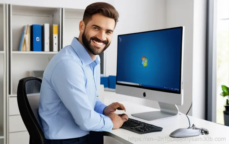 신원동 조립컴퓨터 pc 출장판매설치 - **Prompt 1: The Expert PC Consultation**
    A bright, modern computer store or office setting. A fr...