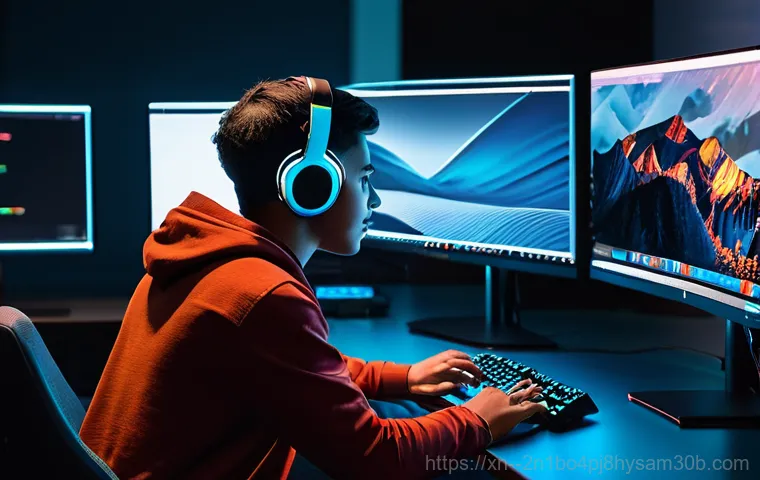 신원동 조립컴퓨터 pc 출장판매설치 - **Prompt 2: On-Site PC Installation and Setup**
    A professional male PC technician, dressed in a ...