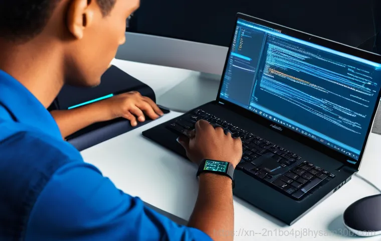 금호동 STATUS_FILE_READ_FAILURE - **A person facing a computer screen displaying a "STATUS_FILE_READ_FAILURE" error.**
    *   **Detai...