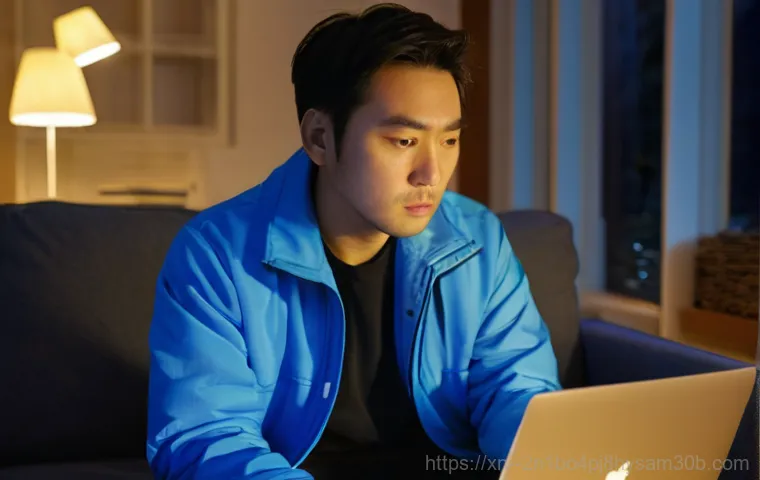 신길동 컴퓨터 desktop 출장방문수리점 - A woman in her early 30s sits at a desk in a modern, well-lit apartment in Shingil-dong, looking fru...