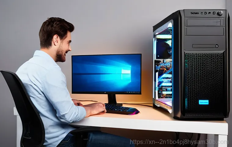 청운동 조립컴퓨터 pc 출장판매설치 - **Prompt 1: The Expert Consultation and Component Selection**
    A brightly lit, modern computer st...
