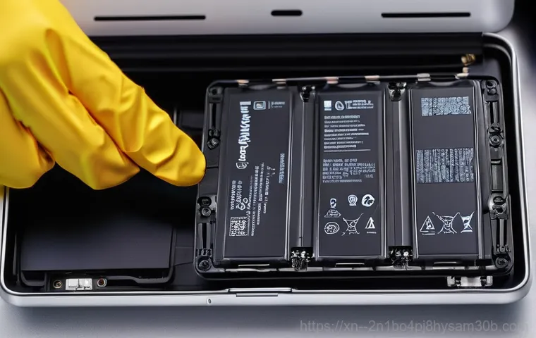 옥인동 맥북프로 판매 및 수리 - **A highly detailed shot of a professional technician meticulously repairing the cracked screen of a...