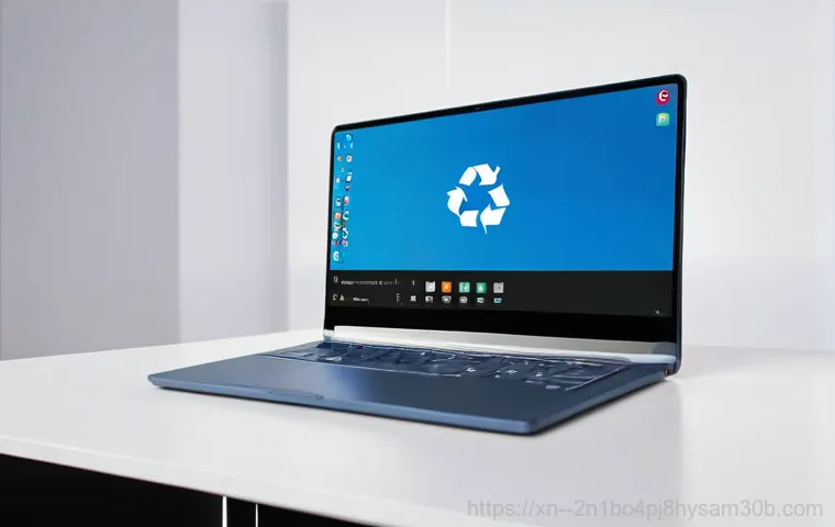 동산동 윈도우11 windows11 재설치 포맷  초기화 - **Prompt:** A close-up shot of a hand gently clicking on a "Reset this PC" button within a clean, mi...