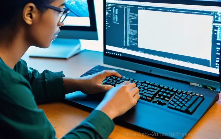 일산동 HAL_INITIALIZATION_FAILED - **Prompt:** A young adult, wearing a comfortable, modest t-shirt and jeans, sits at a desk, looking ...