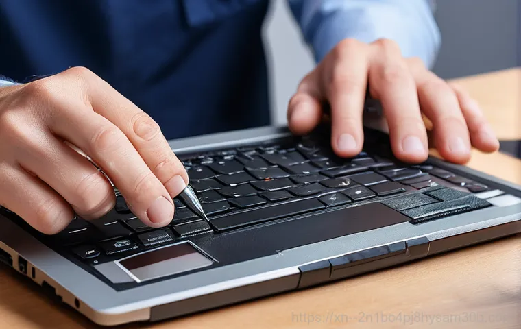 마천동 노트북 laptop 출장방문수리점 - **Prompt:** A modern, busy individual, a woman in her late 20s to early 30s, looking stressed and fr...