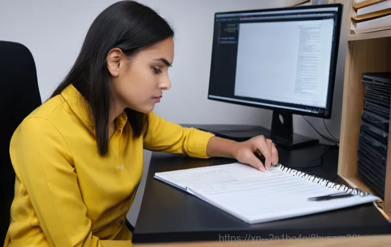 부림동 SOFTWARE_EXCEPTION - **Prompt 1: Initial Frustration with a Computer Error**
    A realistic, high-definition image of an...