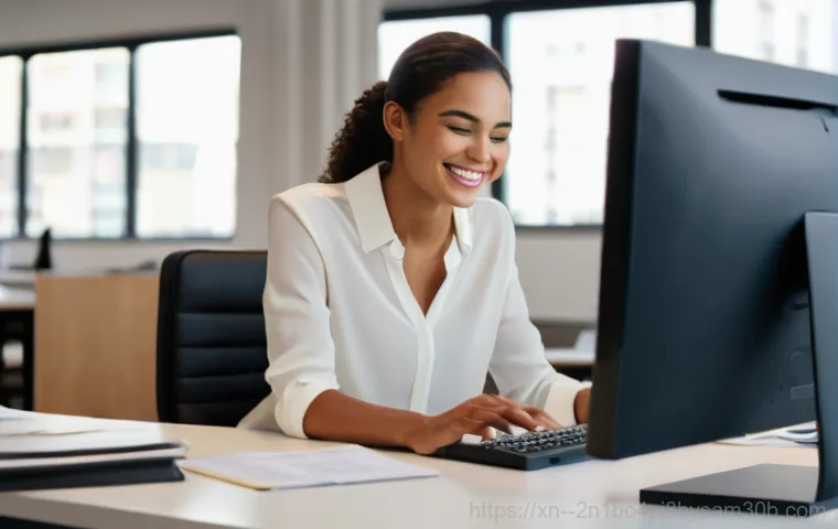 북가좌동 STATUS_INVALID_PARAMETER - A mid-adult (30s-40s) is actively troubleshooting a computer error, seated at a well-organized desk....