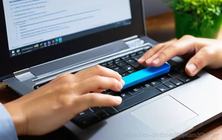 휘경동 노트북 laptop 출장방문수리점 - **Prompt 2: Frustrated User with a Malfunctioning Laptop**
    A person, appearing distressed and ov...