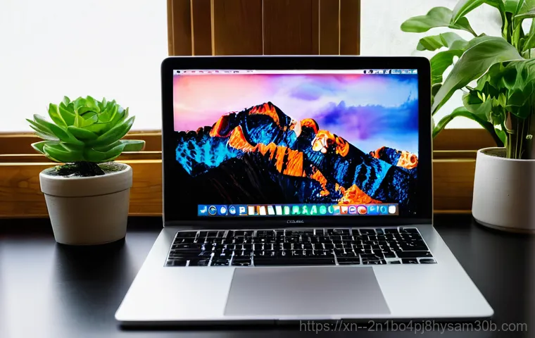 광명동 맥북프로 판매 및 수리 - **Prompt 2: The Two Sides of MacBook Repair: Official vs. Independent**
    A split-image depicting ...
