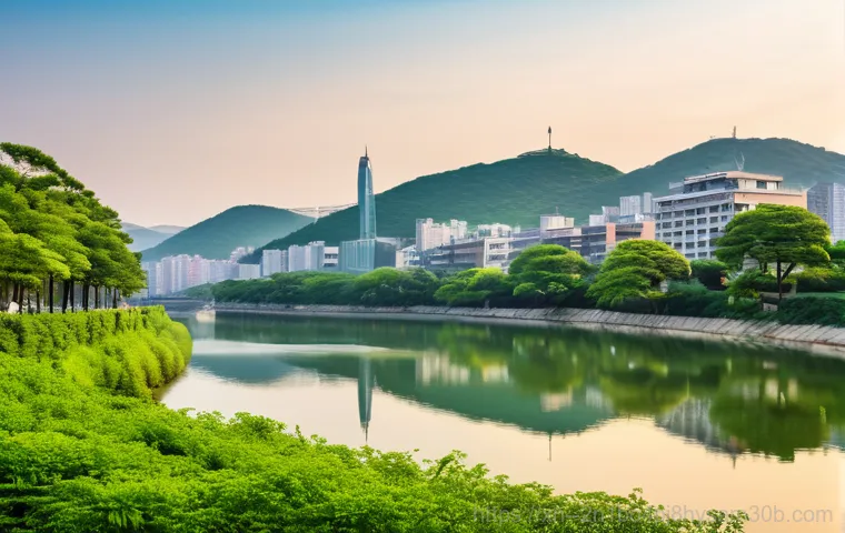 응봉동 STATUS_INVALID_THREAD - Prompt 1: Serene Morning at Eungbong-dong's Riverside Oasis**