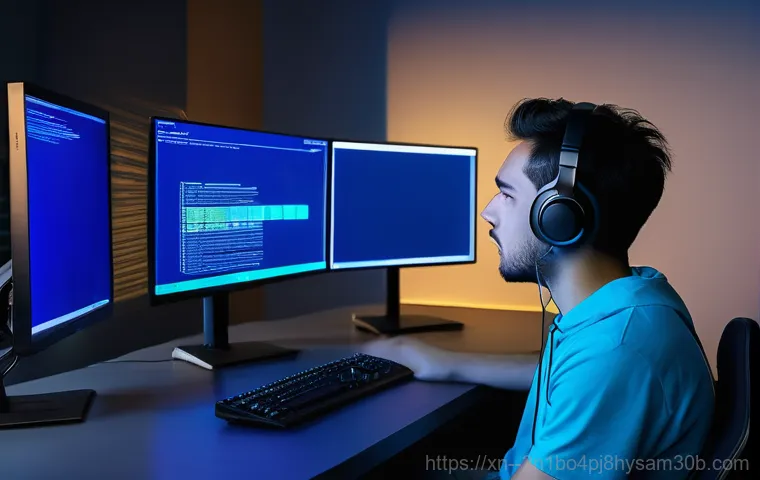 문봉동 KERNEL_DATA_INPAGE_ERROR - A close-up of a person's hands delicately inspecting a computer's open case, focusing on a partially...