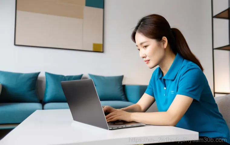 홍파동 노트북 laptop 출장방문수리점 - A young professional, male, mid-20s, with a look of intense frustration and panic on his face, stari...
