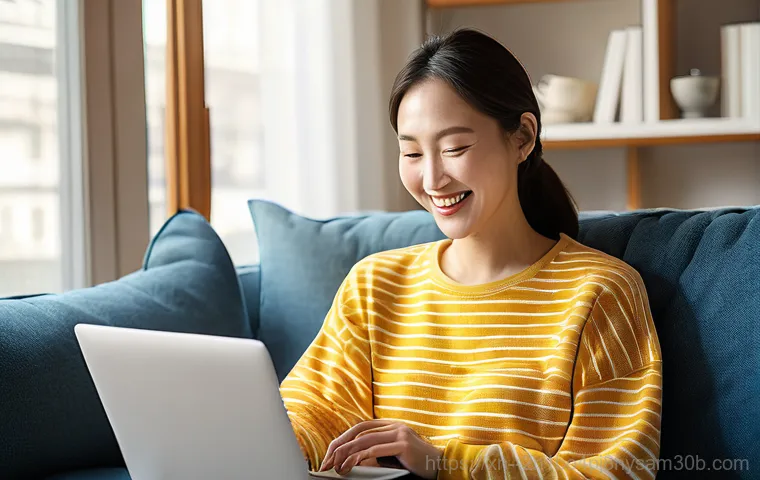 홍파동 노트북 laptop 출장방문수리점 - A professional and friendly laptop repair technician, wearing a clean company polo shirt, carefully ...