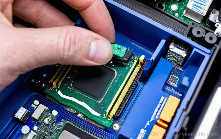 용산구 메인보드조립 및 교체수리 - **Prompt 1: Computer Diagnosis - Motherboard Issue**
    A focused shot of a person, a male or femal...