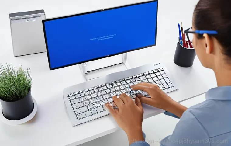 안암동 WIN32K_POWER_WATCHDOG_TIMEOUT - **Prompt:** A focused person, casually dressed, is carefully inspecting the internal components of a...