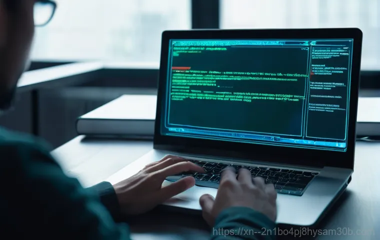 인헌동 STATUS_DISK_WRITE_FAILURE - **Prompt 1: Unstable Power Supply & Cable Inspection**
    "A medium shot of a young adult, late tee...