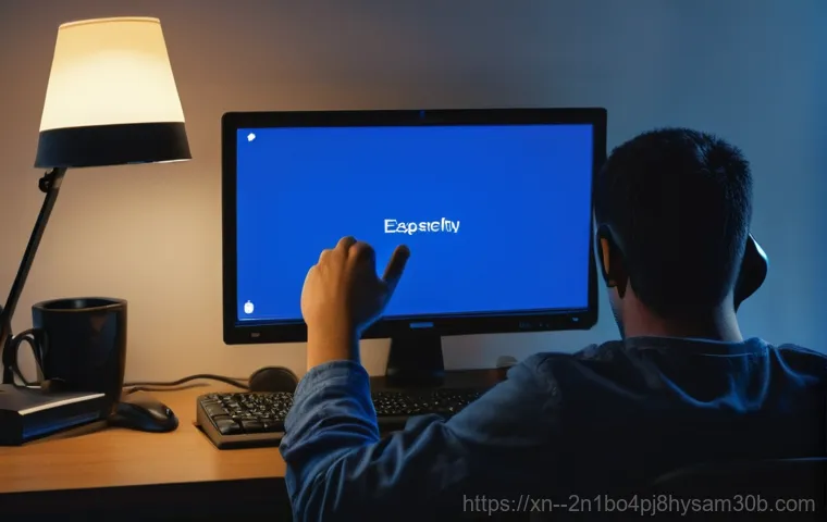 오류동 VIDEO_DRIVER_INIT_FAILURE - Image Prompt 1: The Frustration of the Blue Screen**