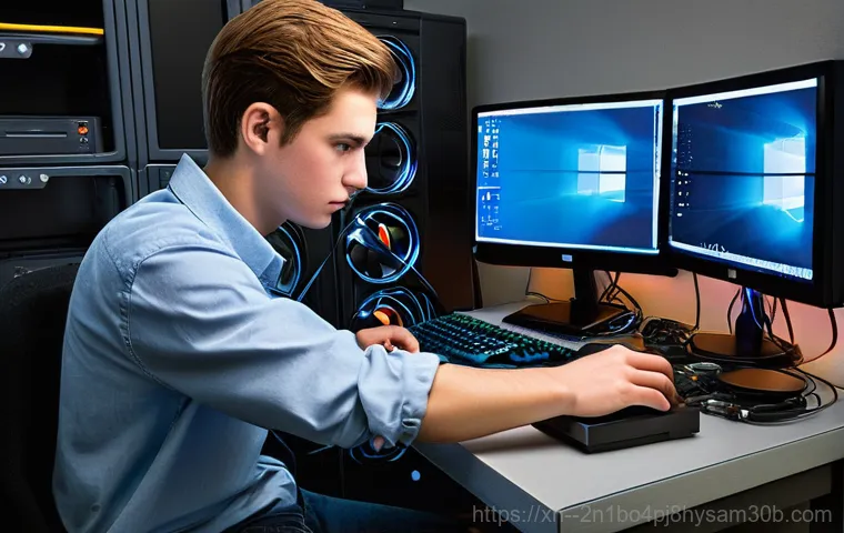 소공동 BOOTMGR is missing - **Prompt:** A young professional in their late 20s sits alone in a dimly lit home office, surrounded...