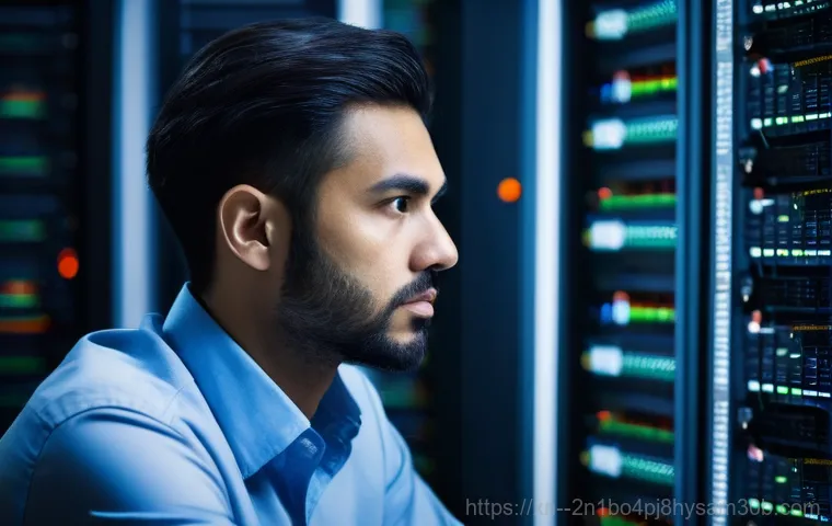청파동 STATUS_FILE_NOT_FOUND - A person with a slightly bewildered and frustrated expression, sitting in front of a computer screen...