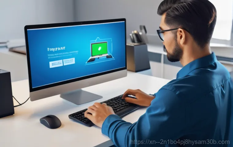 충정로 STATUS_KERNEL_MODULE_NOT_FOUND - A person actively engaged in troubleshooting a computer. They are sitting at a desk, intently focuse...