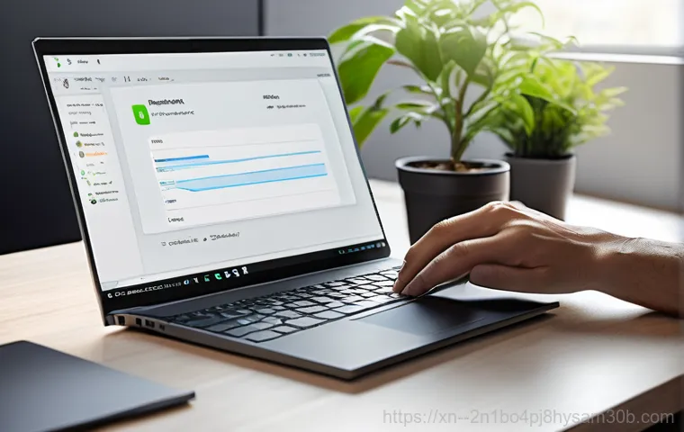 도내동 a disk read error occurred - A pair of hands, possibly a technician's or a careful owner's, wearing clean, light-colored gloves, ...