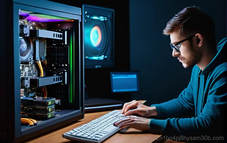 내자동 STATUS_KERNEL_UNSUPPORTED_DEVICE - A young adult, wearing a comfortable t-shirt and jeans, is looking at their computer screen with a d...
