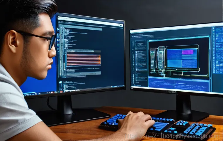 법곳동 MULTIPLE_IRP_COMPLETE_REQUESTS - **Prompt 1: Blue Screen Frustration**
    A young adult, looking visibly frustrated and stressed, si...