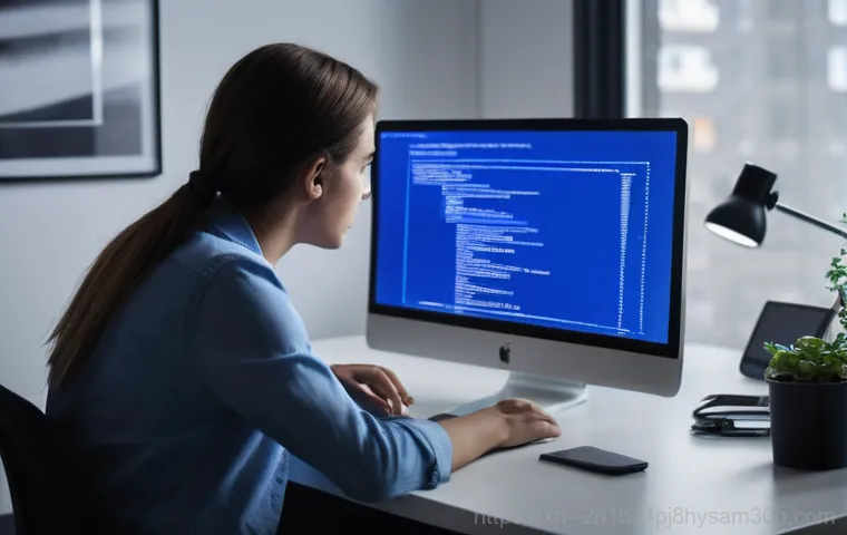 영등포구 HARDWARE_MEMORY_FAILURE - **Prompt 1: Blue Screen Frustration**
    A young professional (male or female, mid-20s to early 30s...