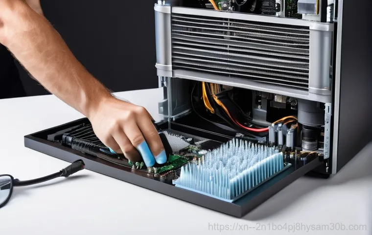 창성동 VIDEO_MEMORY_MANAGEMENT_INTERNAL - An intricate, well-lit view of the inside of a desktop computer case, with a focus on the graphics c...